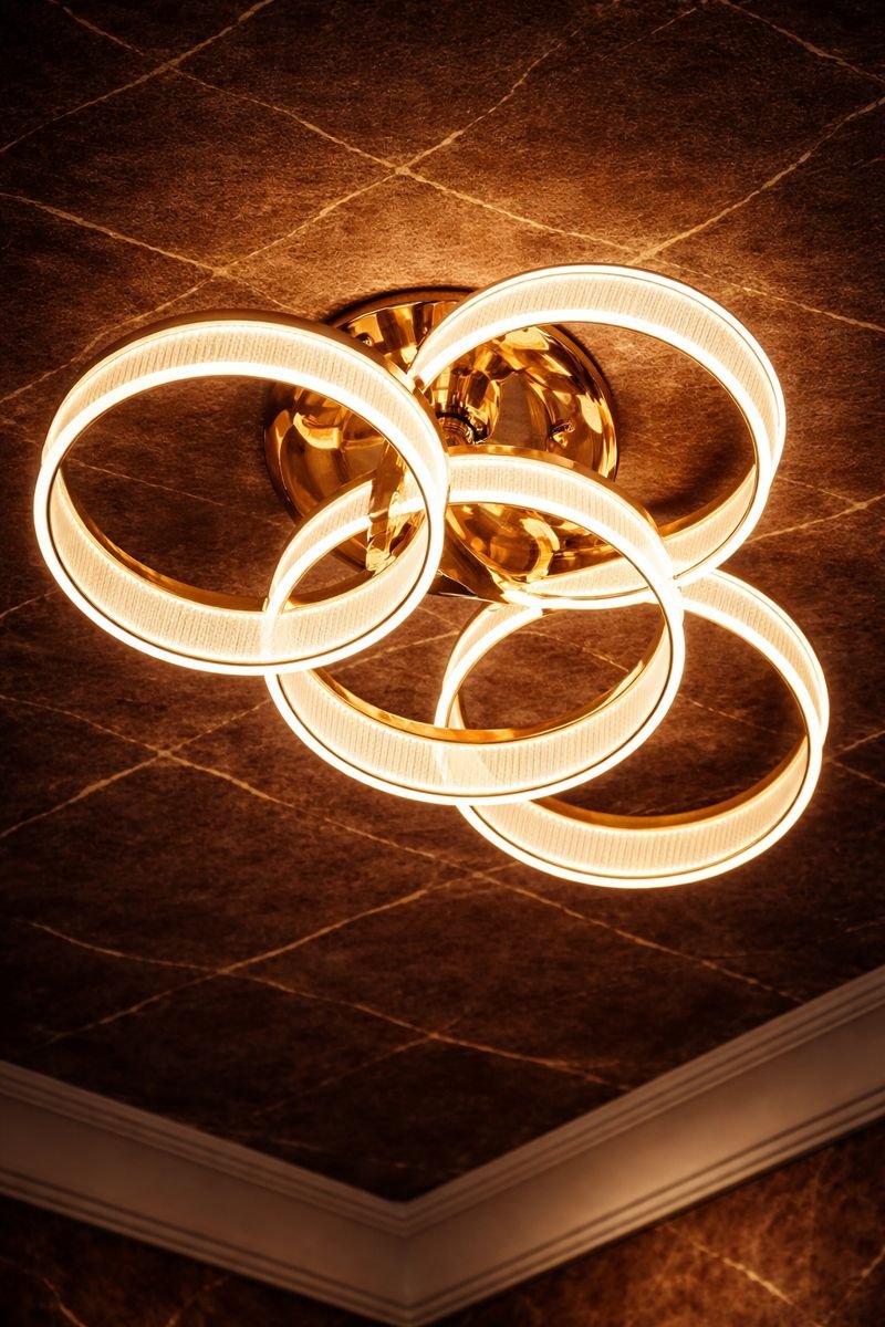 product02 Elegant Triple Layered Crystal Jhoomar Chandelier 800mm - Image 1