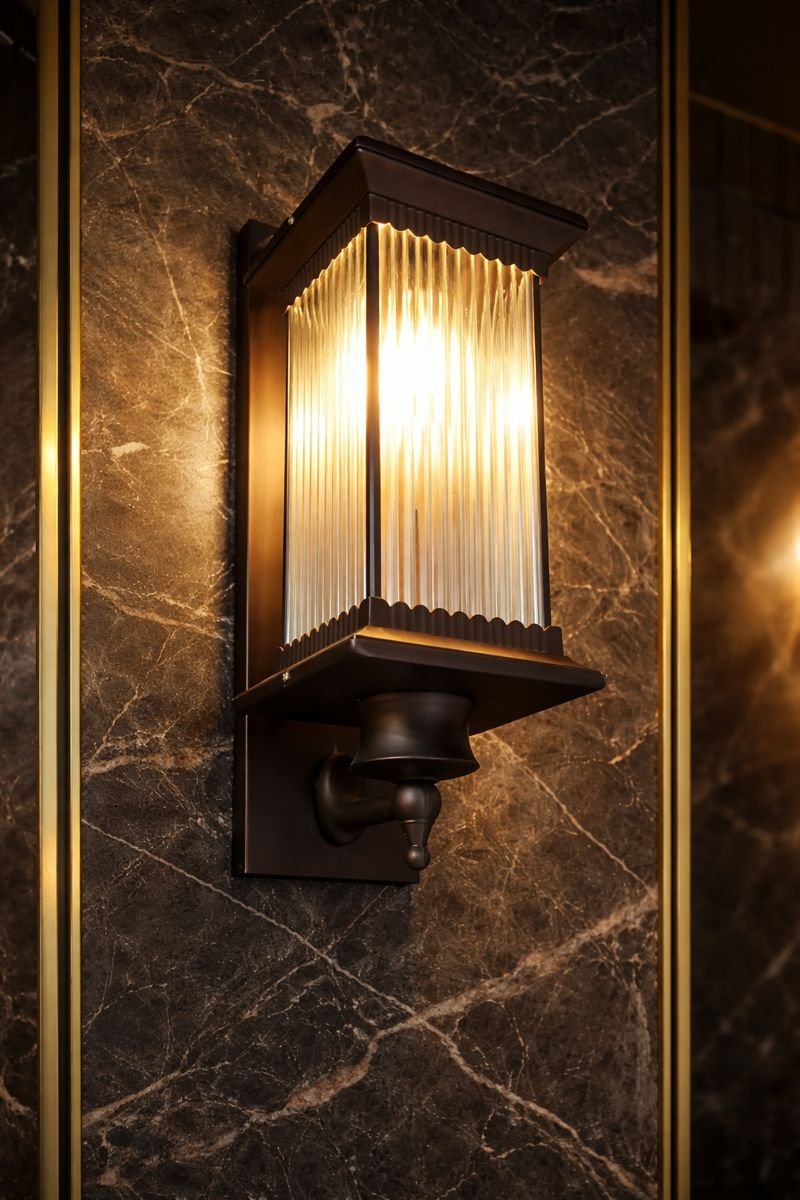 product71 Elegant E27 3-in-1 Bulb Glass Shade Wall Light - Image 1